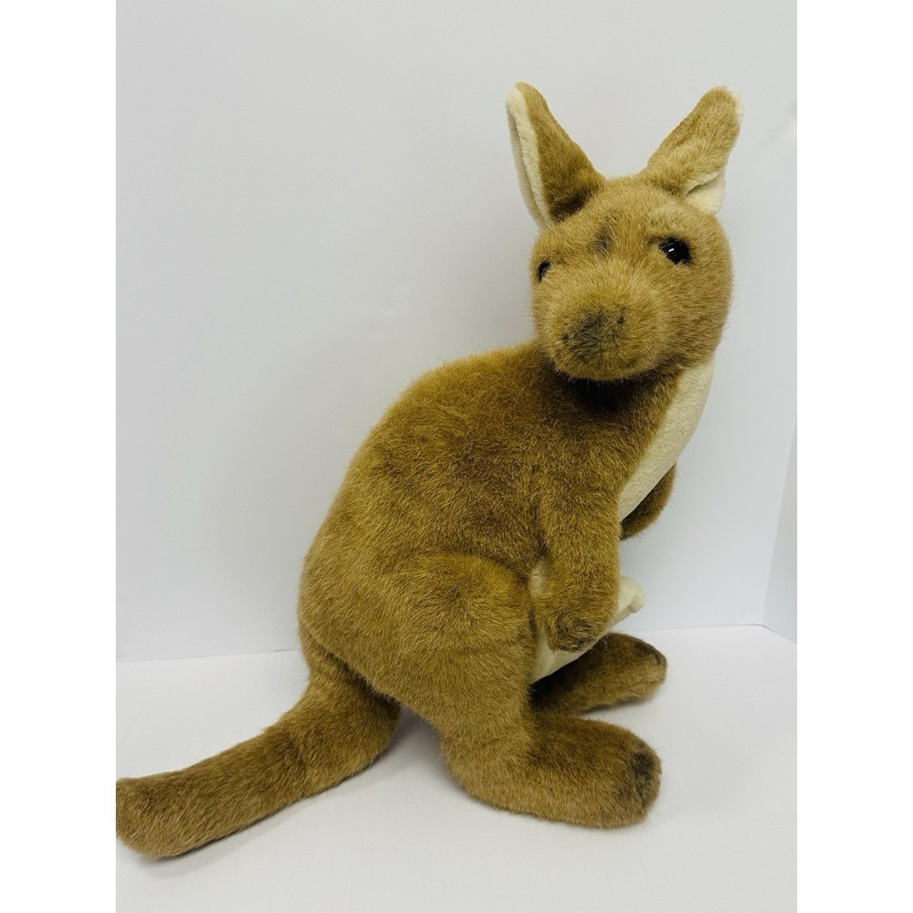 Vintage 1989 Dakin Kangaroo Plush Large 18" Realistic Stuffed Animal Brown Korea